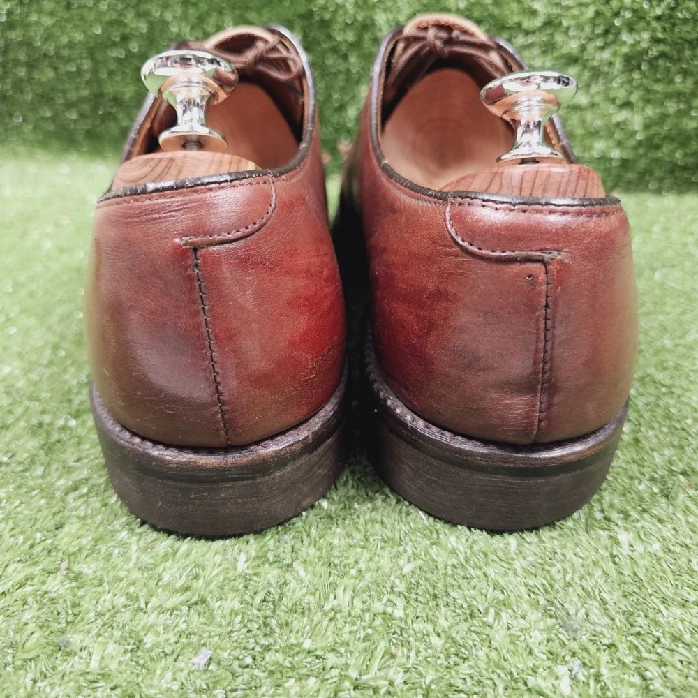 WALK OVER Brown Leather Plain Toe Oxfords Casual Dress Shoes USA Mens‎ 10.5 C/A